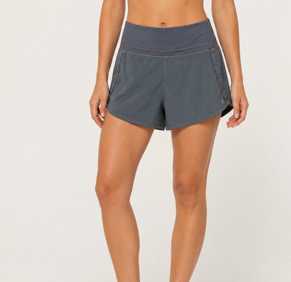 Free Fly Womens Bamboo Lined Breeze Shorts Small Gray 4” Running Hiking